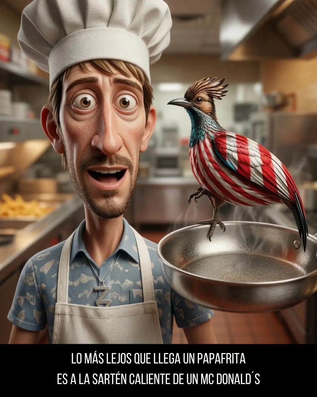 Lo más lejos que llega un papafrita es a la sartén caliente de un mcdonalds´s