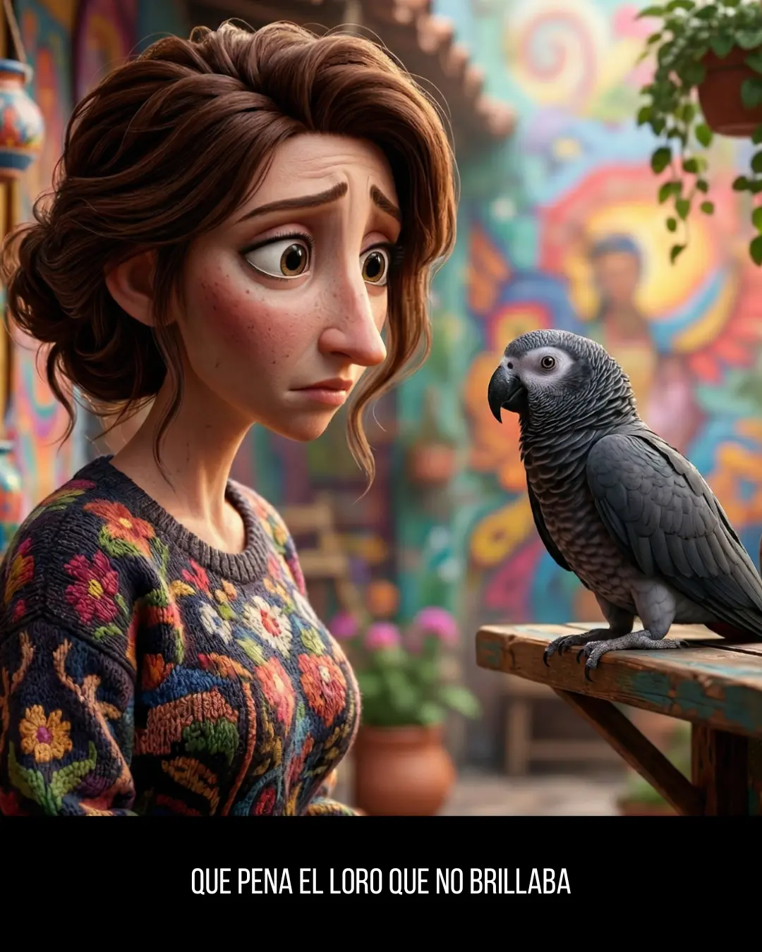 Qué pena el loro que no brillaba