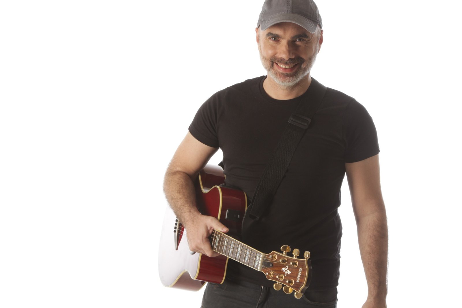 Retrato horizontal con guitarra